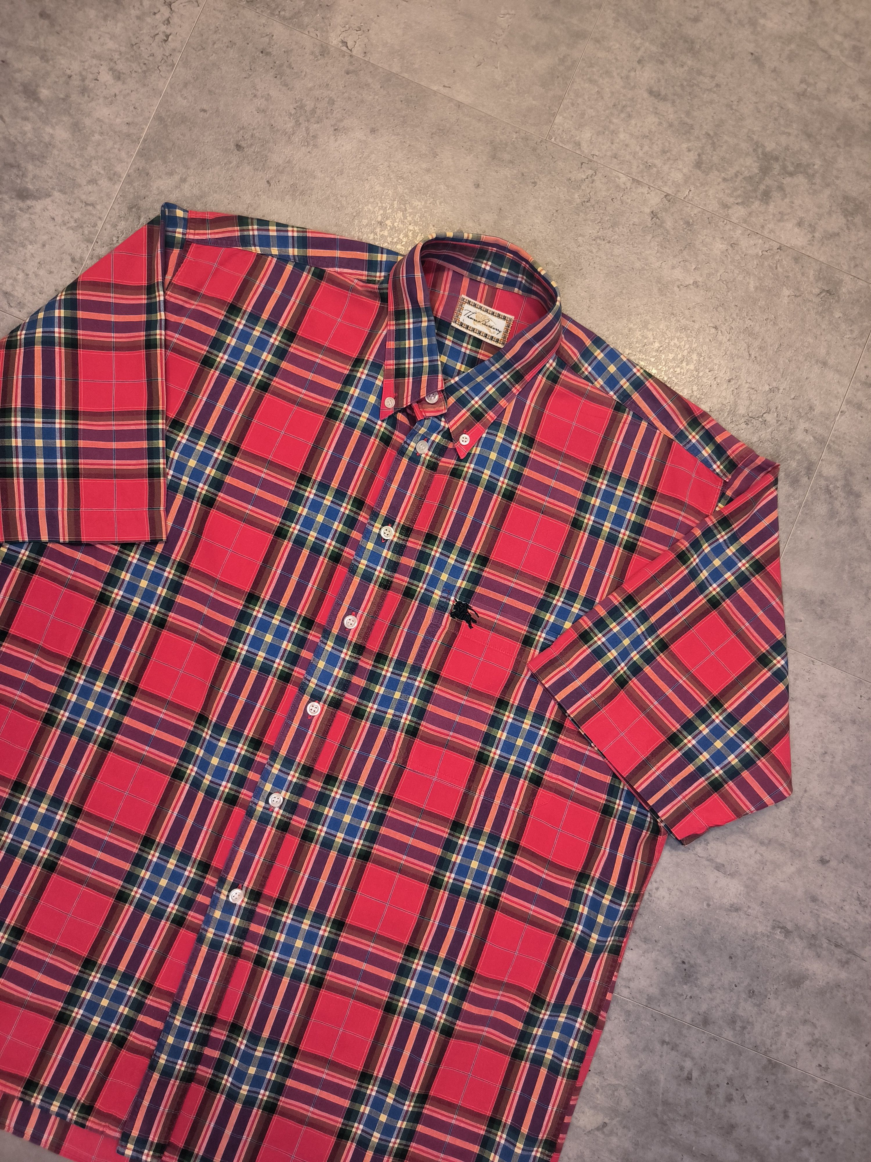 Burberry Vintage Thomas Burberry Striped Shirt Short Sleeve Size US XXL / EU 58 / 5 - 2 Thumbnail