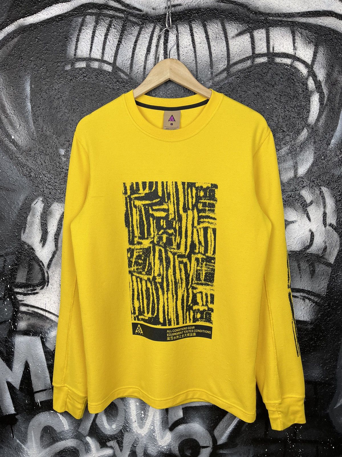Nike ACG Nike ACG Graphic Print Yellow Waffle Long Sleeve T-Shirt Men’s Size Small Size US S / EU 44-46 / 1 - 4 Thumbnail