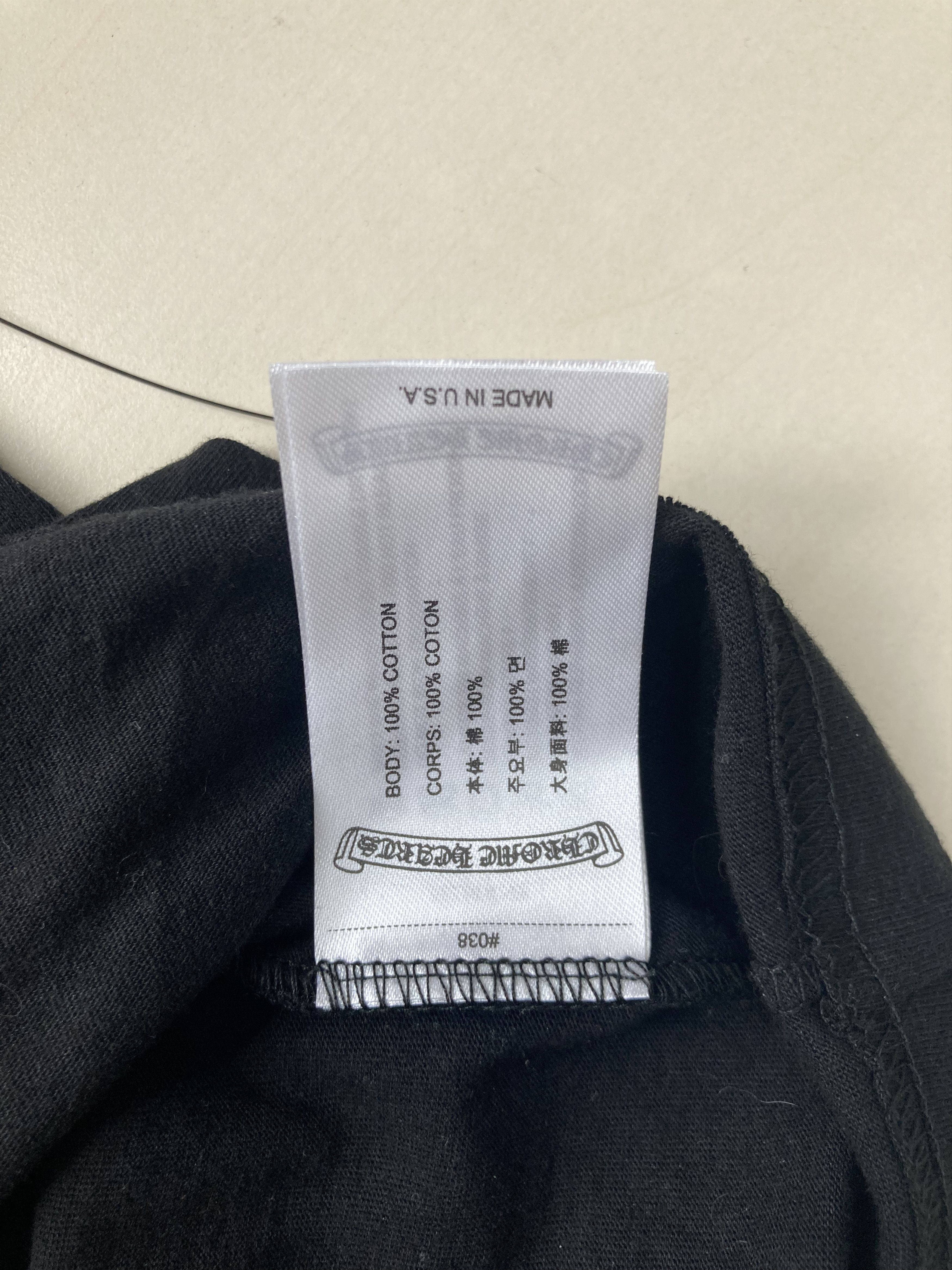 Chrome Hearts Chrome Hearts Gold Script Neck Pocket Long Sleeve T-Shirt Size US S / EU 44-46 / 1 - 13 Thumbnail