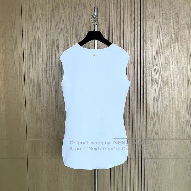 Chanel Chanel Light Blue Sleeveless Cotton Top . Size M / US 6-8 / IT 42-44 - 1 Thumbnail