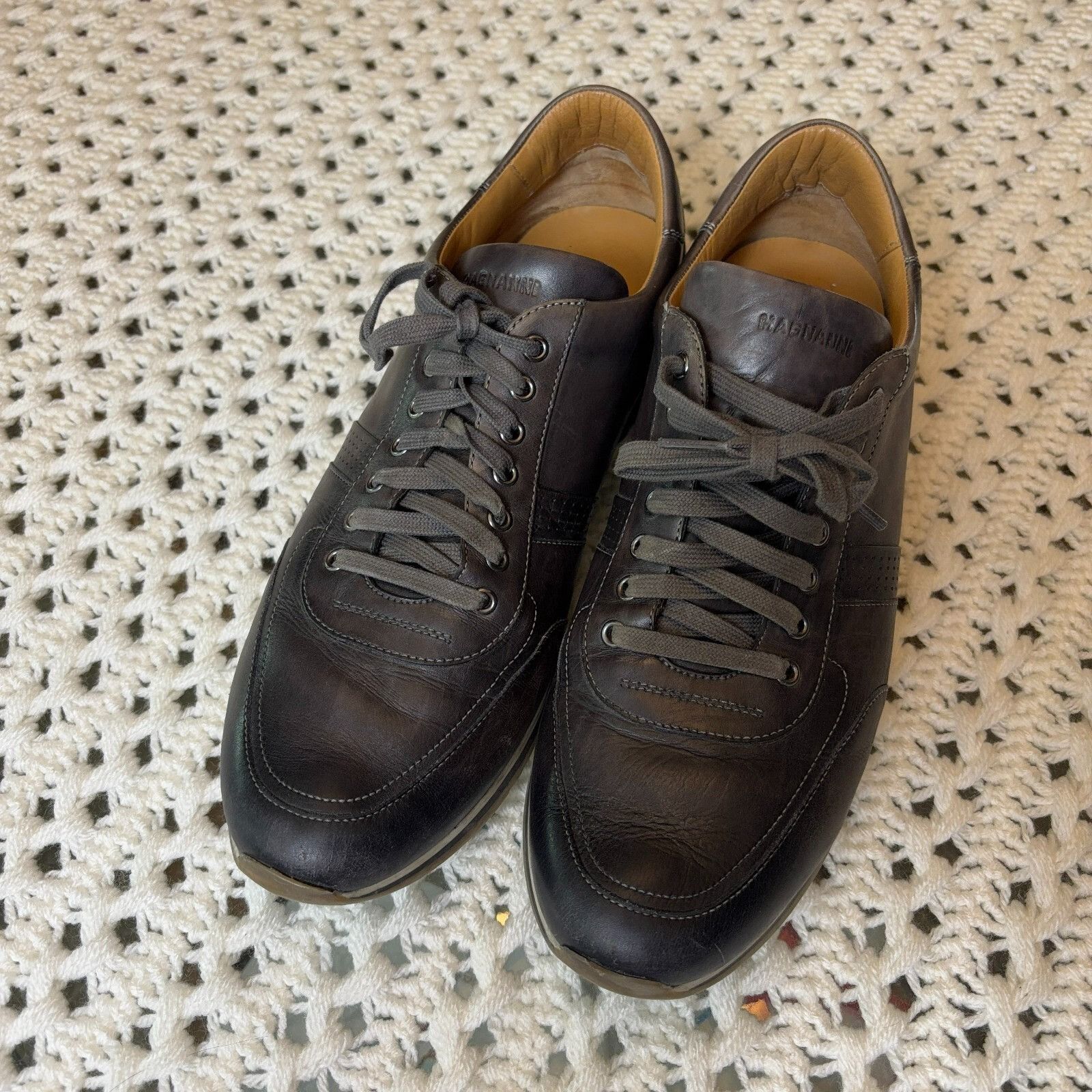 Magnanni Magnanni Pueblo Men 11.5 Low Top Sneakers, Black Leather, Ca Size US 11.5 / EU 44-45 - 2 Thumbnail