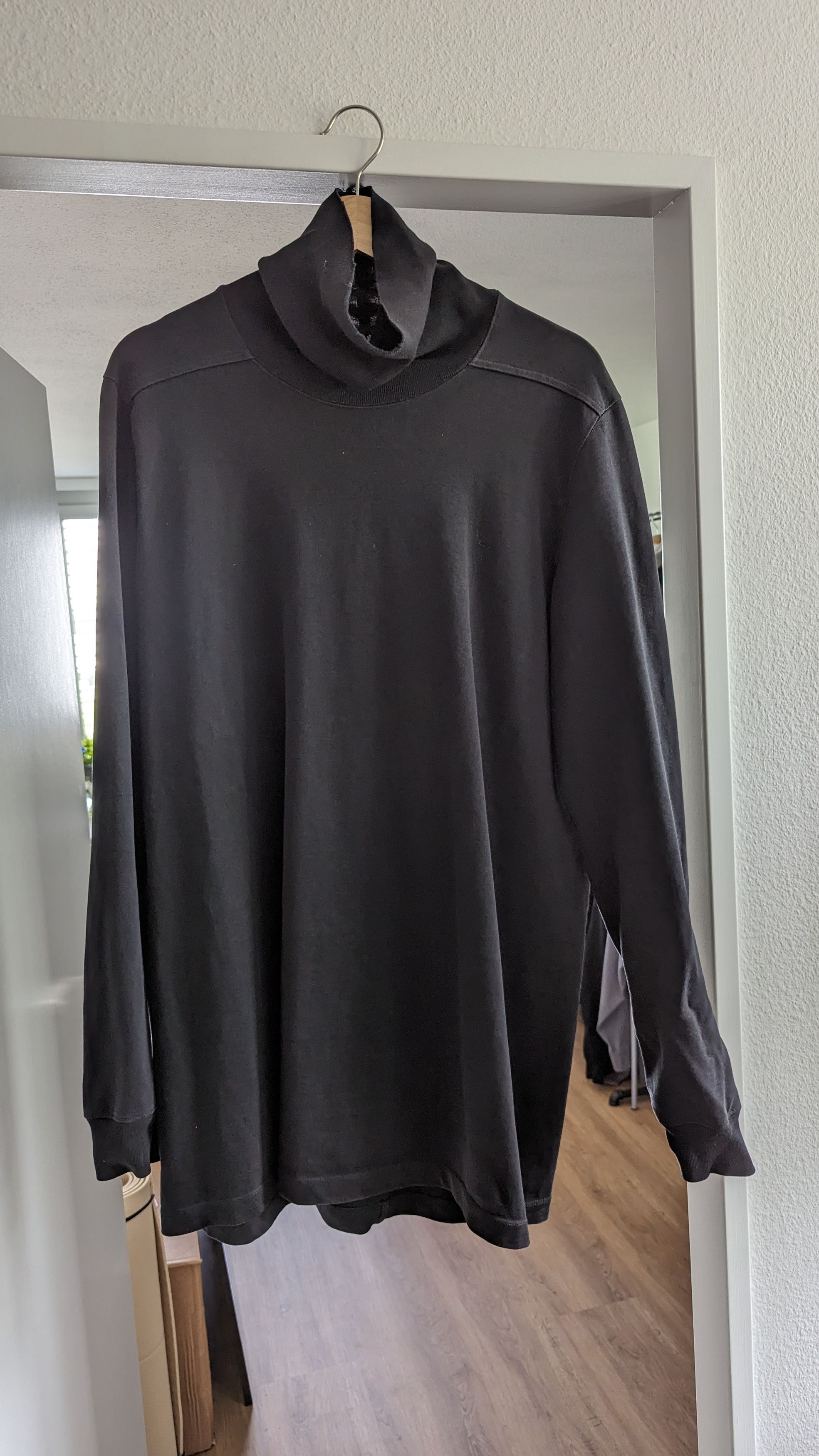 image of Rick Owens Fw17 Glitter Turtleneck in Black, Men's (Size Medium)