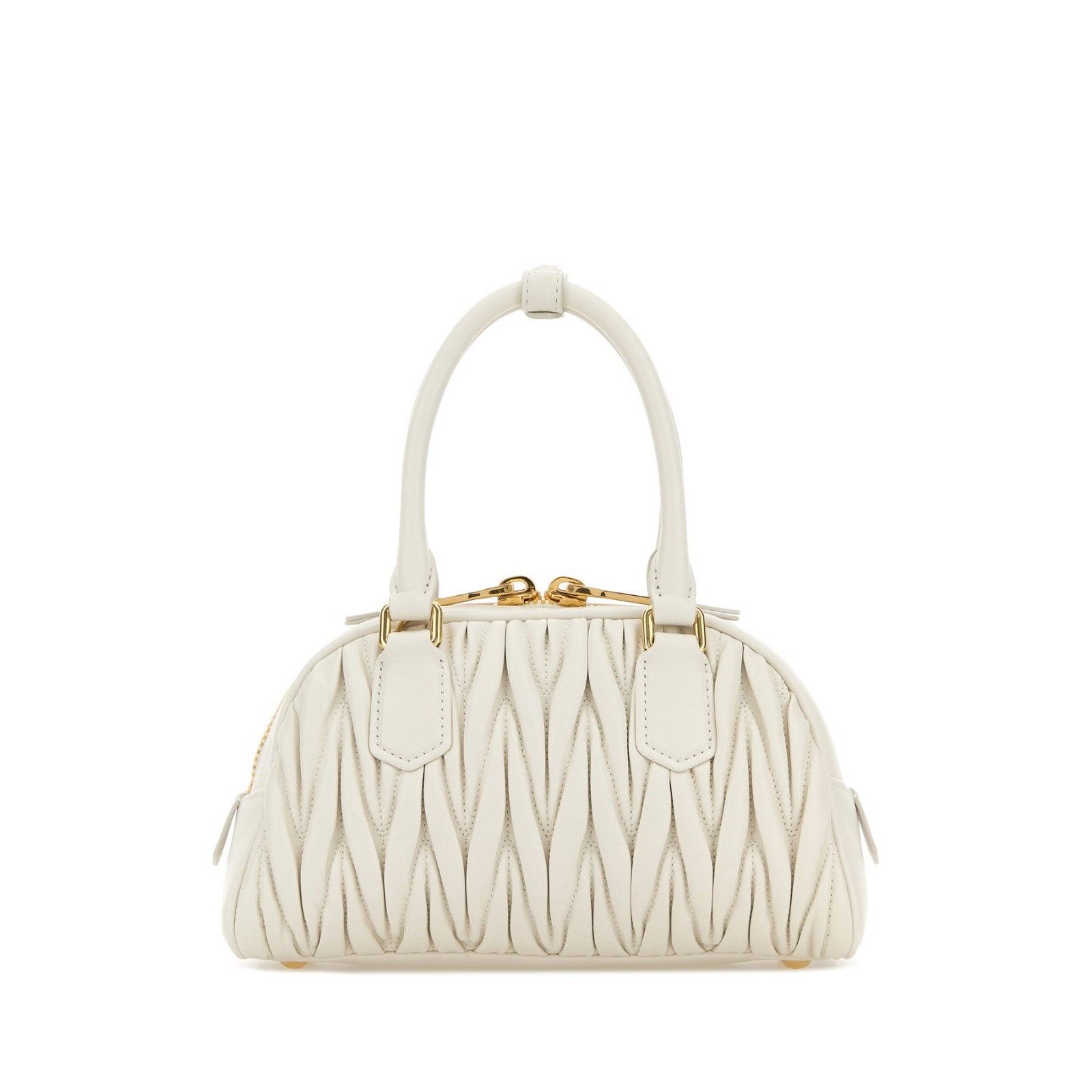 Miu Miu MIU MIU Arcadie $3150 White Nappa Leather Top Handle Bag New Size ONE SIZE - 3 Thumbnail