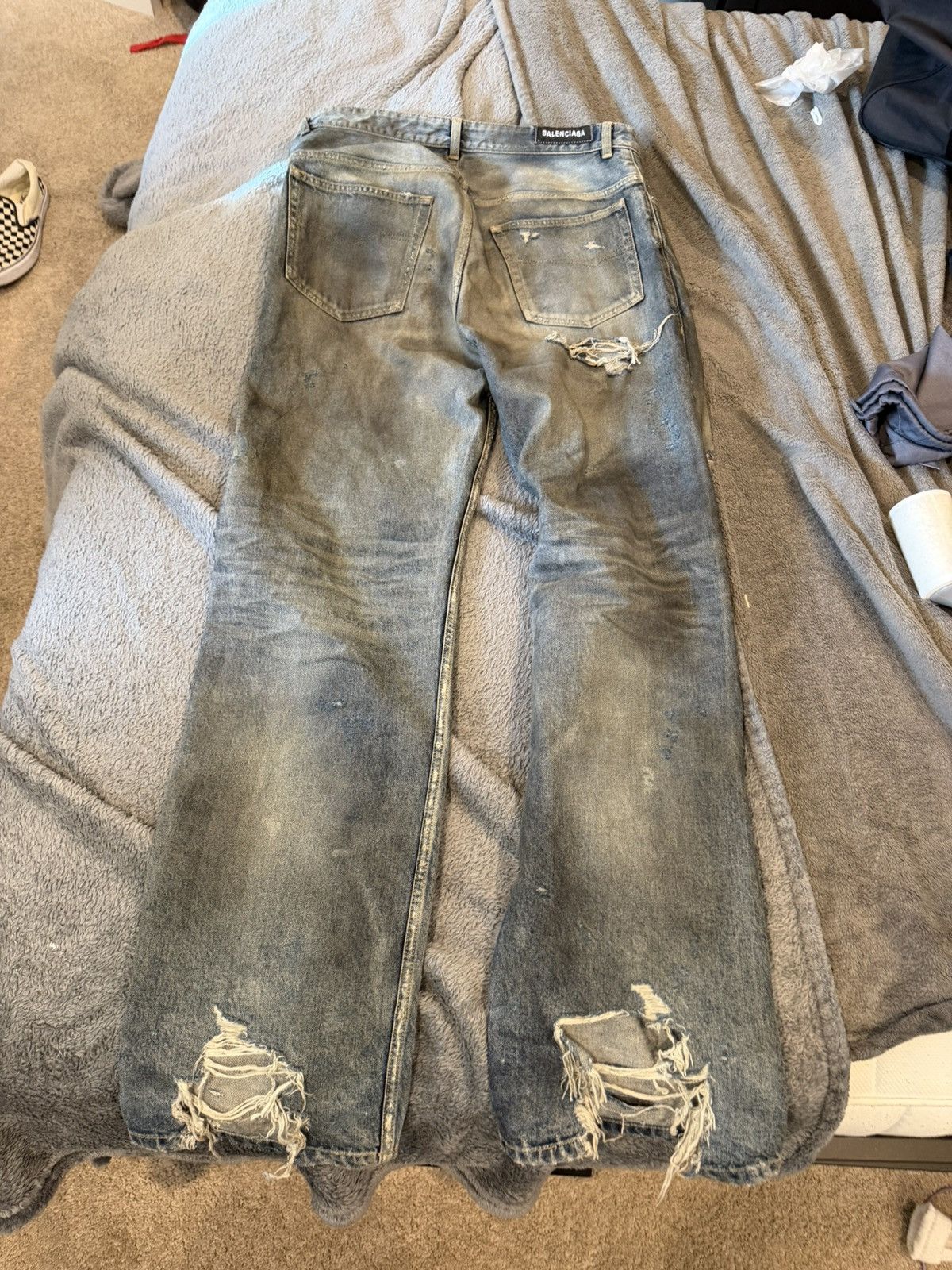 Balenciaga Balenciaga oil spill denim pants Size US 33 - 14 Thumbnail