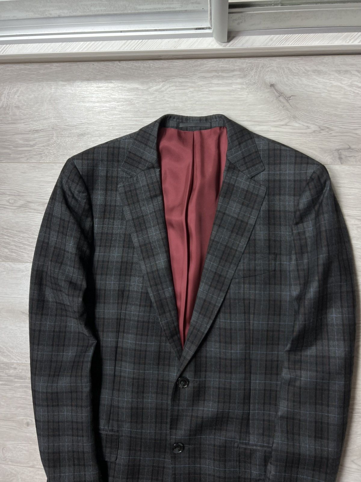 Suitsupply SUITSUPPLY Pure Wool Super 120’S Checked Blazer Jacket Sz 38 Size 38R - 7 Thumbnail