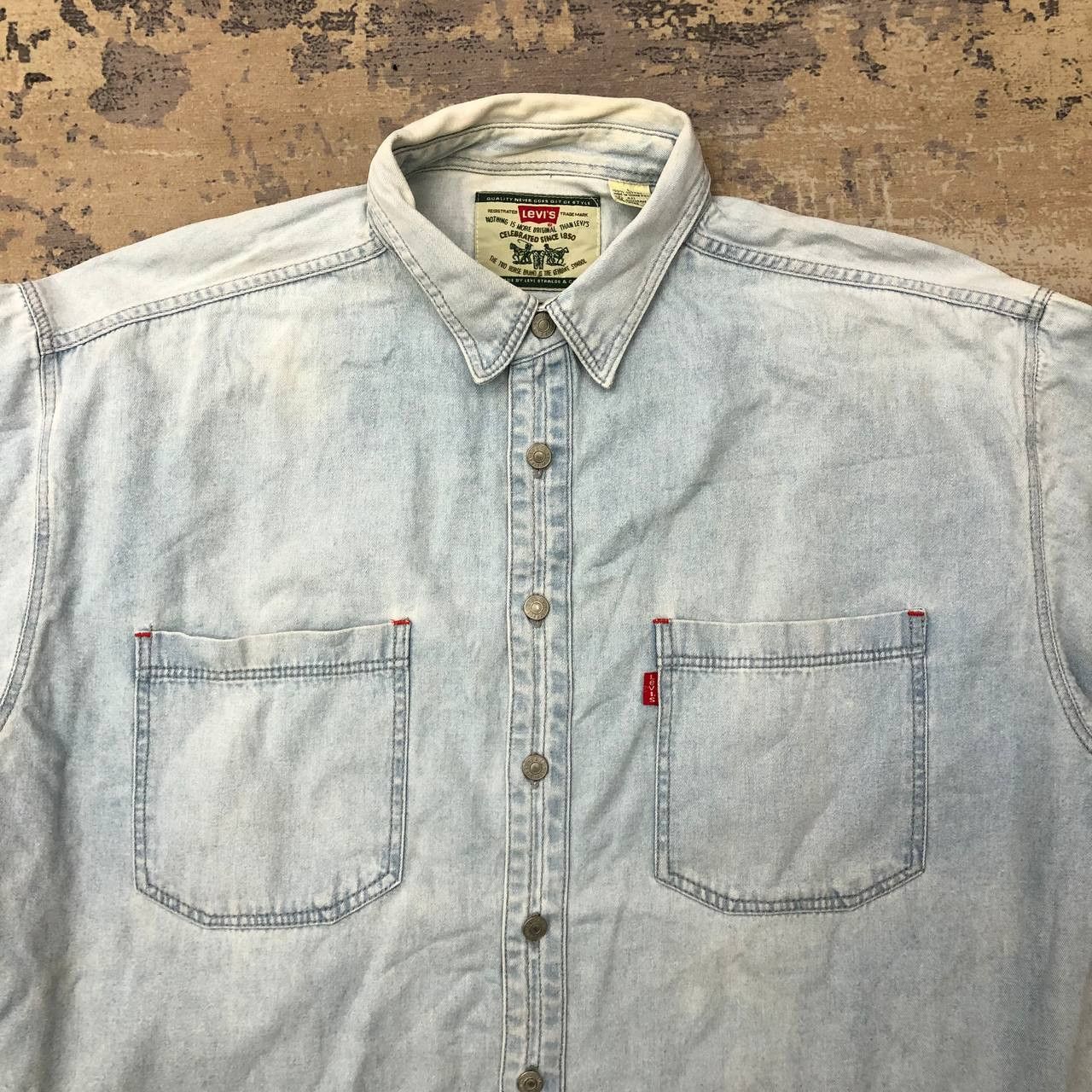 Levi's T310 VTG LEVI'S WORKWEAR BLUE WASH DENIM SHIRTS Size US L / EU 52-54 / 3 - 5 Thumbnail
