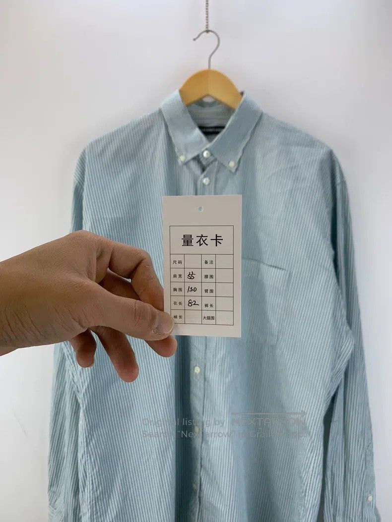 Balenciaga Balenciaga size 39 Blue Striped Long Sleeve Shirt Size US S / EU 44-46 / 1 - 8 Thumbnail