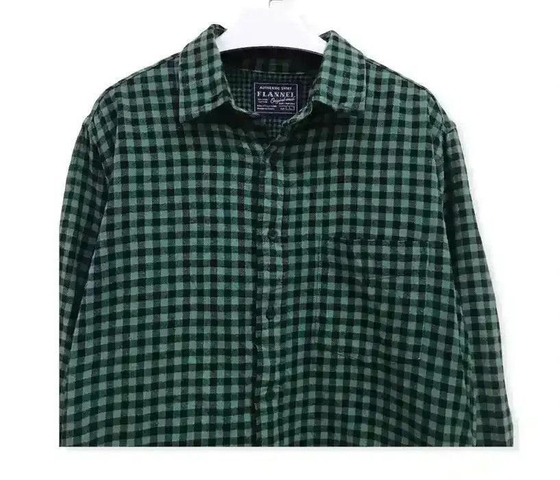 Flannel Japanese Brand Uniqlo Plaid Tartan Flannel Shirt Size US L / EU 52-54 / 3 - 2 Thumbnail