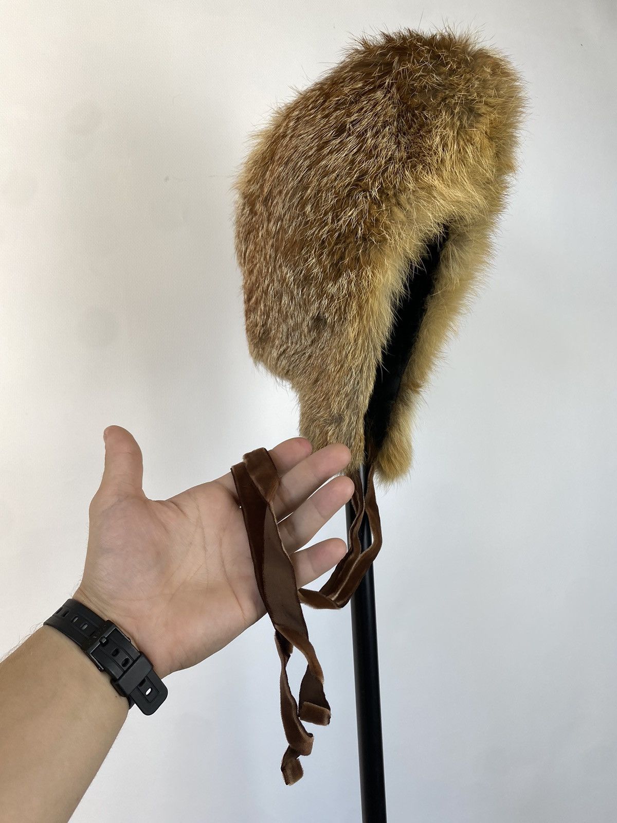 Hysteric Glamour × Japanese Brand × Vintage Vintage Real Fur Mohair Fuzzy Ushanka Y2K Opium Hype Rare OS Size ONE SIZE - 5 Thumbnail