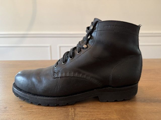 Wolverine Wolverine 1000 Mile Boots - Black - Resoled with Lug Sole Size US 10.5 / EU 43-44 - 1 Thumbnail