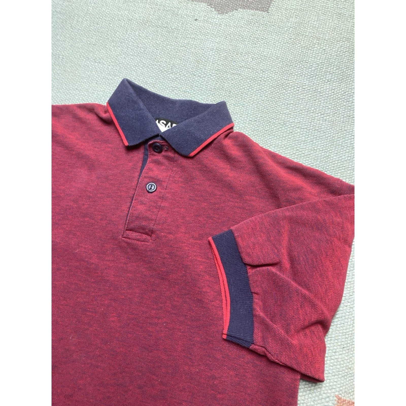 SAS VINTAGE ASAP Polo Shirt Short Sleeve Red Blue 2 Tone USA Made Small Men Polo 80s Shirt Proudly US Made 80s Theme Mens Size US S / EU 44-46 / 1 - 3 Thumbnail