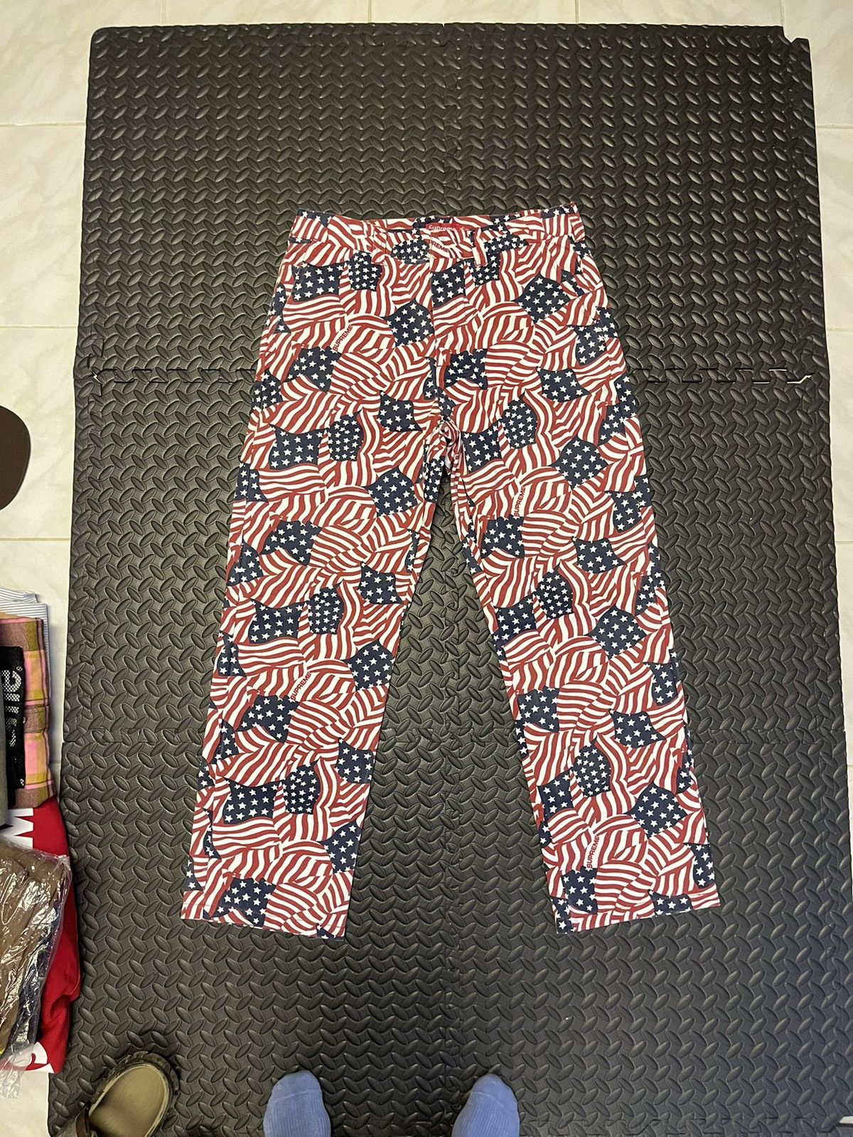 Supreme Supreme Daniel Johnston Embroidered Work Pant (White