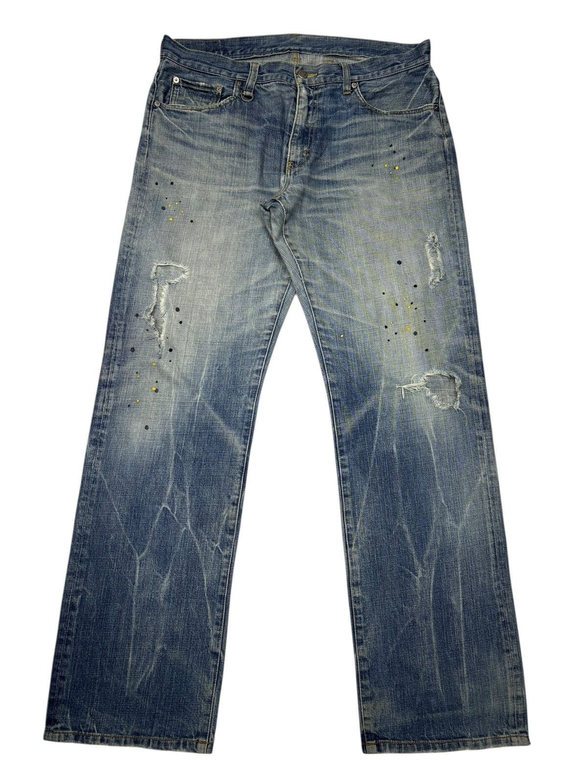 Sophnet. 🔥SOPHNET X-146 PAINTER BAGGY JEANS DISTRESSED DENIM Size US 36 / EU 52 - 7 Thumbnail