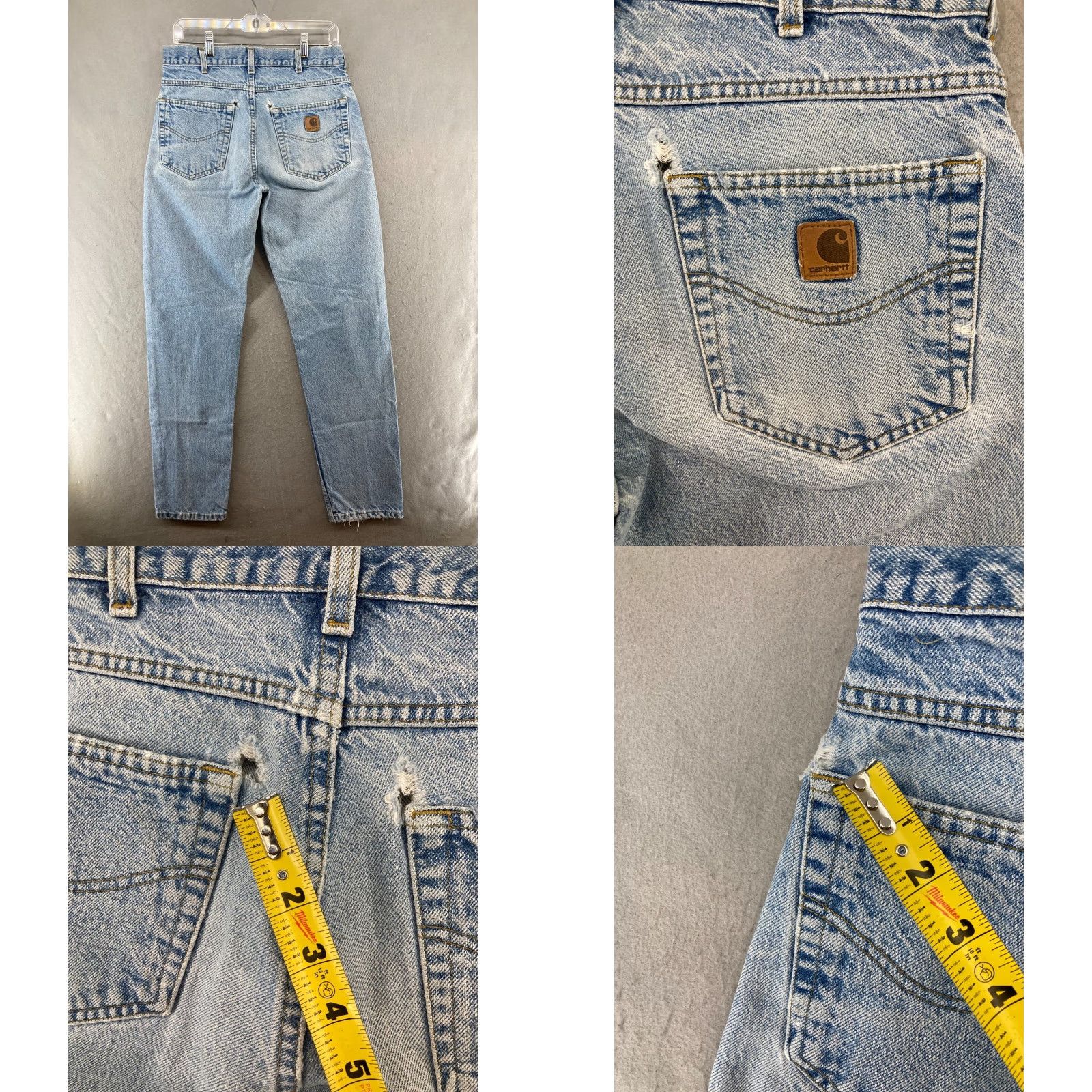 Carhartt Carhartt Womens Jeans 32x34 Cotton High Rise Distressed Size 24" / US 00 / IT 34 - 8 Thumbnail