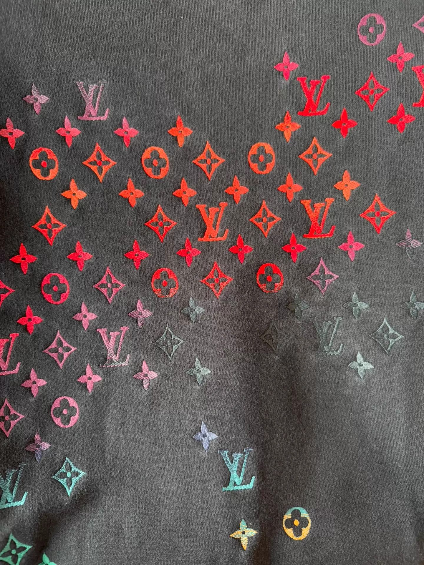 Louis Vuitton LV Embroidered Gradient Logo Black Sweatshirt S (Oversized) Size US S / EU 44-46 / 1 - 4 Thumbnail