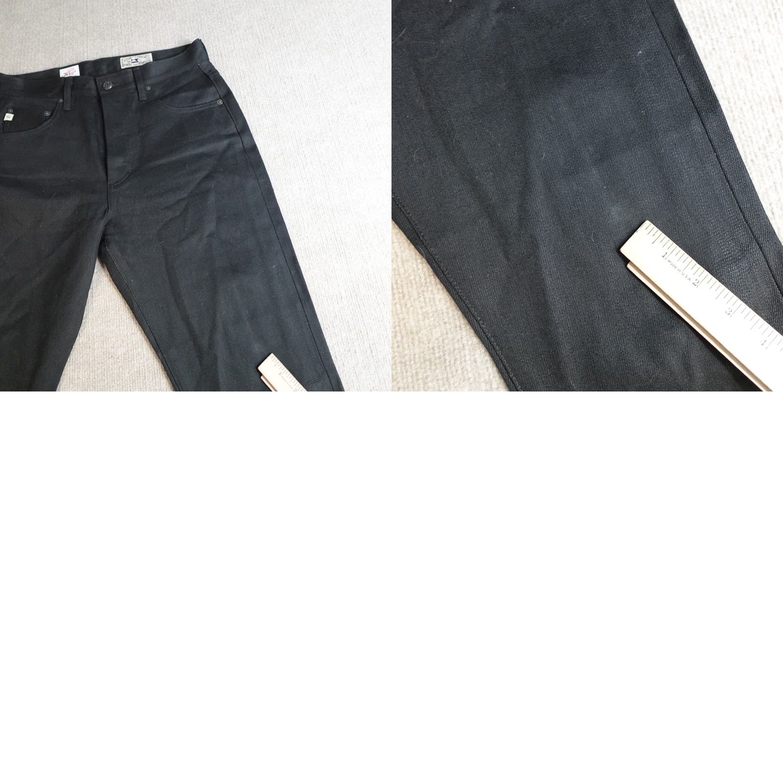 Vintage AG Adriano Goldschmied Jeans Womens 29 Black High Rise Slim Selvedge Kaihara USA Jeans Women Slim 29 Black Size 29" - 10 Thumbnail