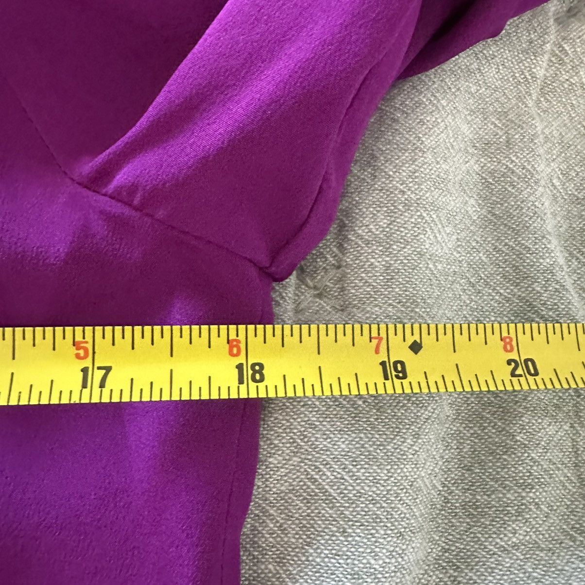 Donna Karan Donna Karan New York Women’s 100% Silk Purple Blouse XS Size XS / US 0-2 / IT 36-38 - 5 Thumbnail
