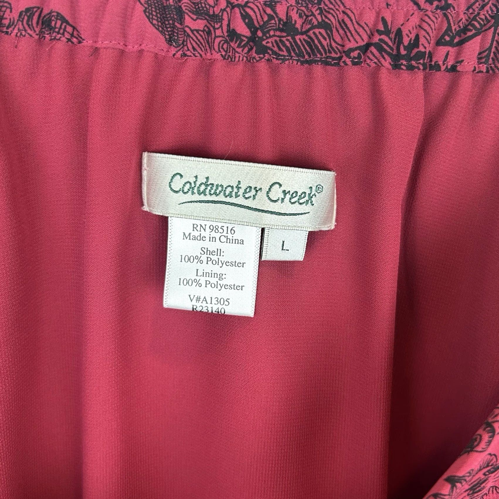 Coldwater Creek Coldwater Creek Skirt Maxi Womens L Skirt Long Bohemian Floral Red Cotton Polyester Layered Full Lined Women Size 36" / US 14 / IT 50 - 6 Thumbnail
