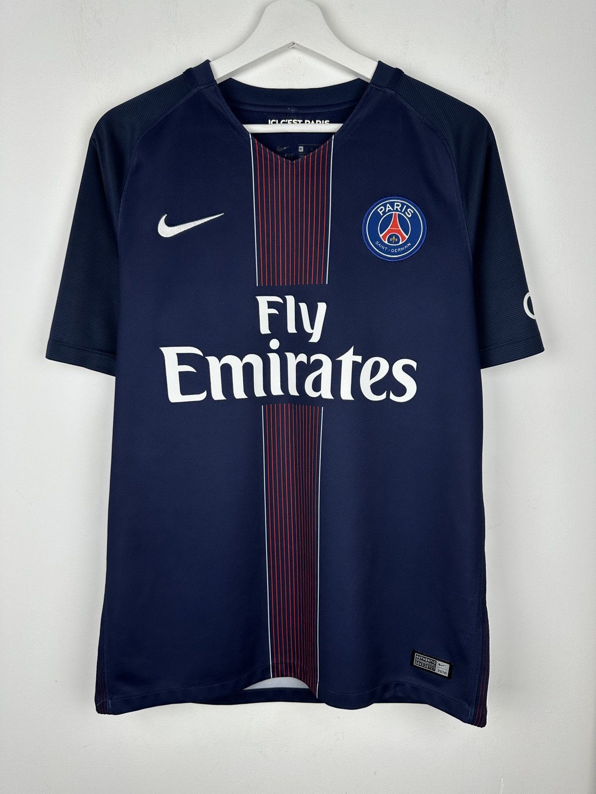 Nike Paris Saint Germain PSG 2016 Home Soccer Jersey Shirt Size US M / EU 48-50 / 2 - 1 Thumbnail