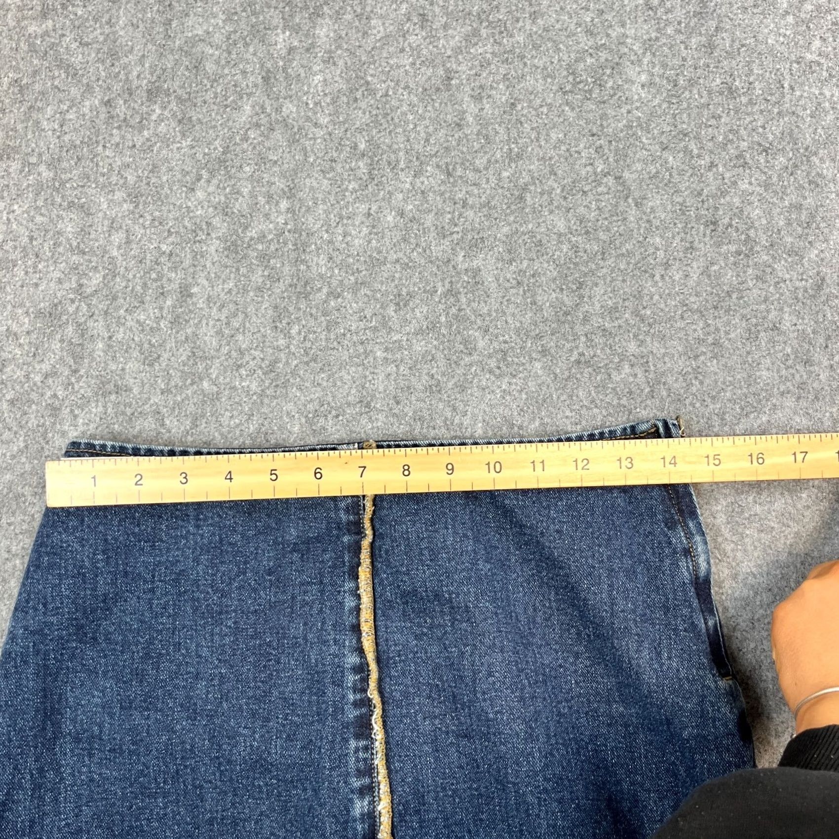Tommy Hilfiger Tommy Hilfiger Womens Denim Skirt Knee Length W28 UK 8 Blue Vintage Cotton Skirt Womens Boys Girls Mens Size 30" / US 8 / IT 44 - 5 Thumbnail