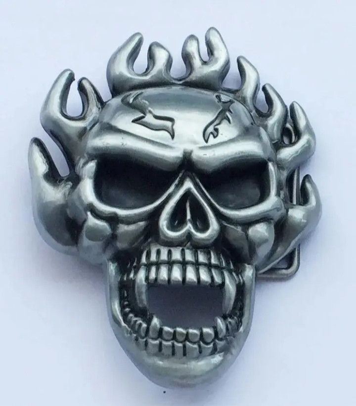Designer × Vintage Skull Design Men Belt Size ONE SIZE - 2 Thumbnail