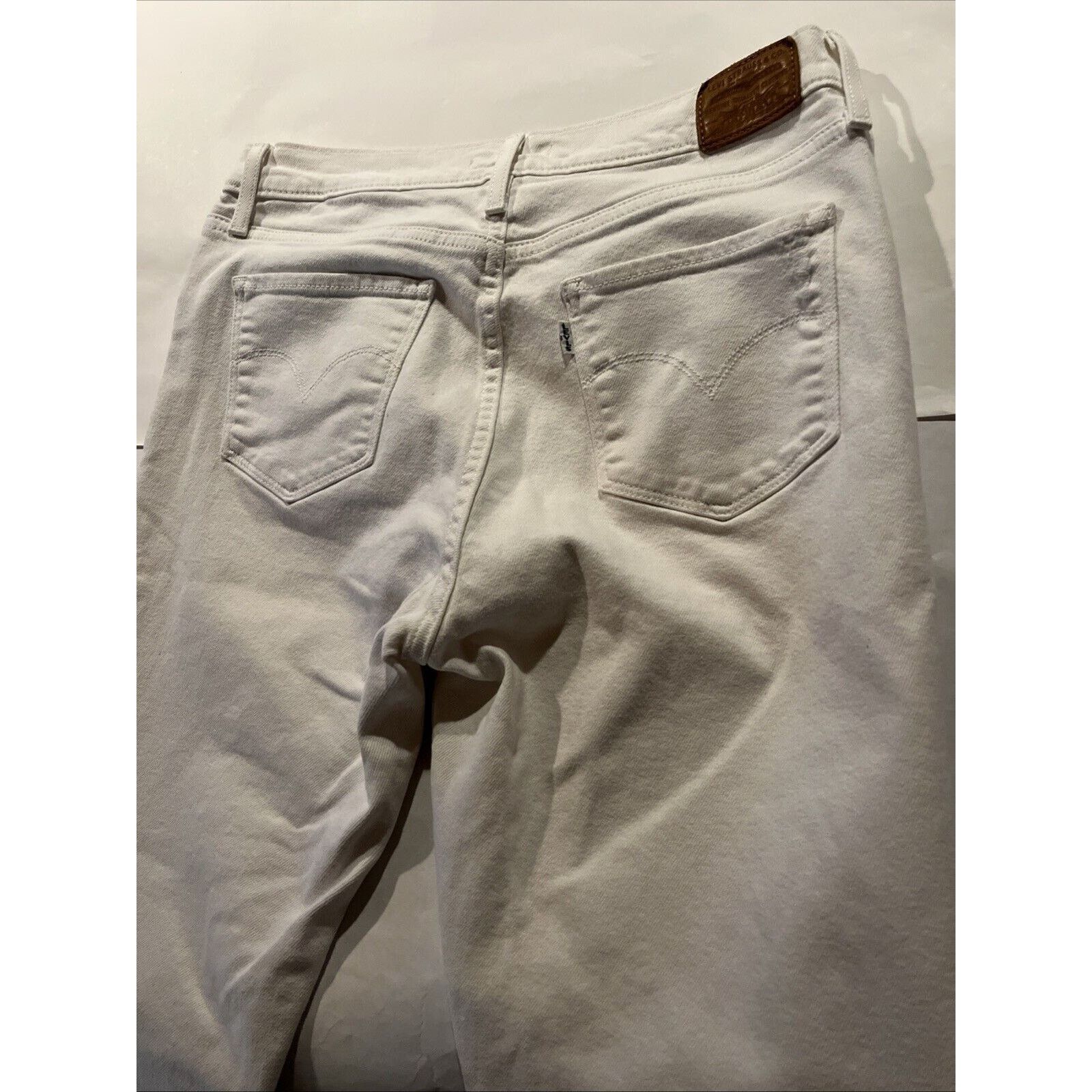Levi's Levi’s 724 Jeans Womens 31 32x24 High Straight Raw Hem White Size 31" - 17 Thumbnail