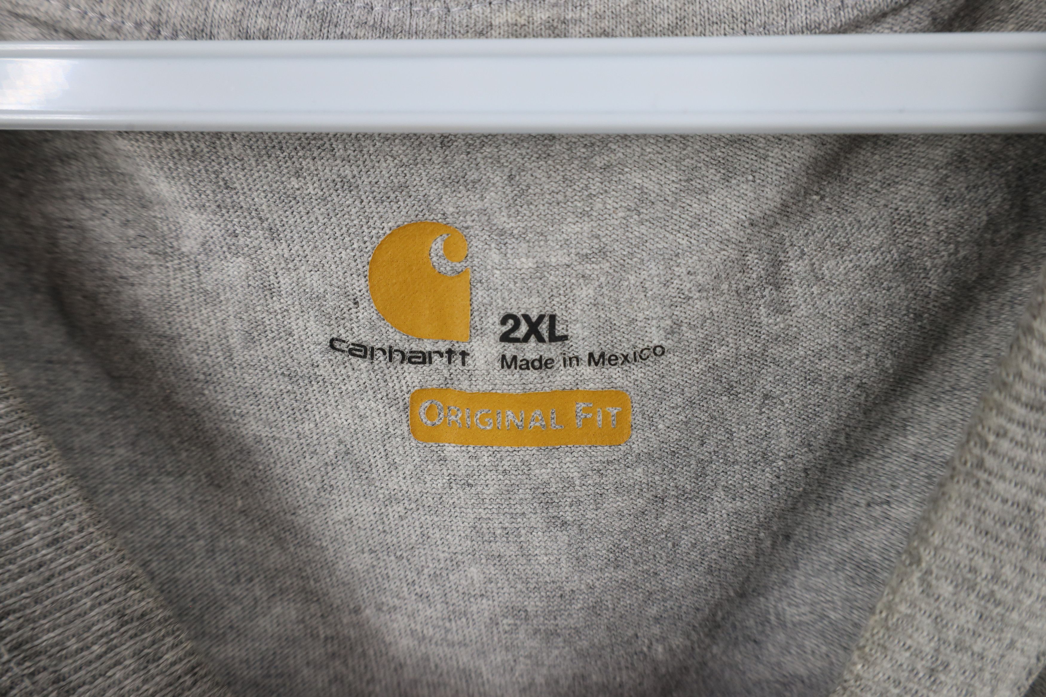 Carhartt × Vintage Vintage Carhartt Big Logo Short Sleeve T-Shirt Heather Gray Size US XXL / EU 58 / 5 - 9 Thumbnail