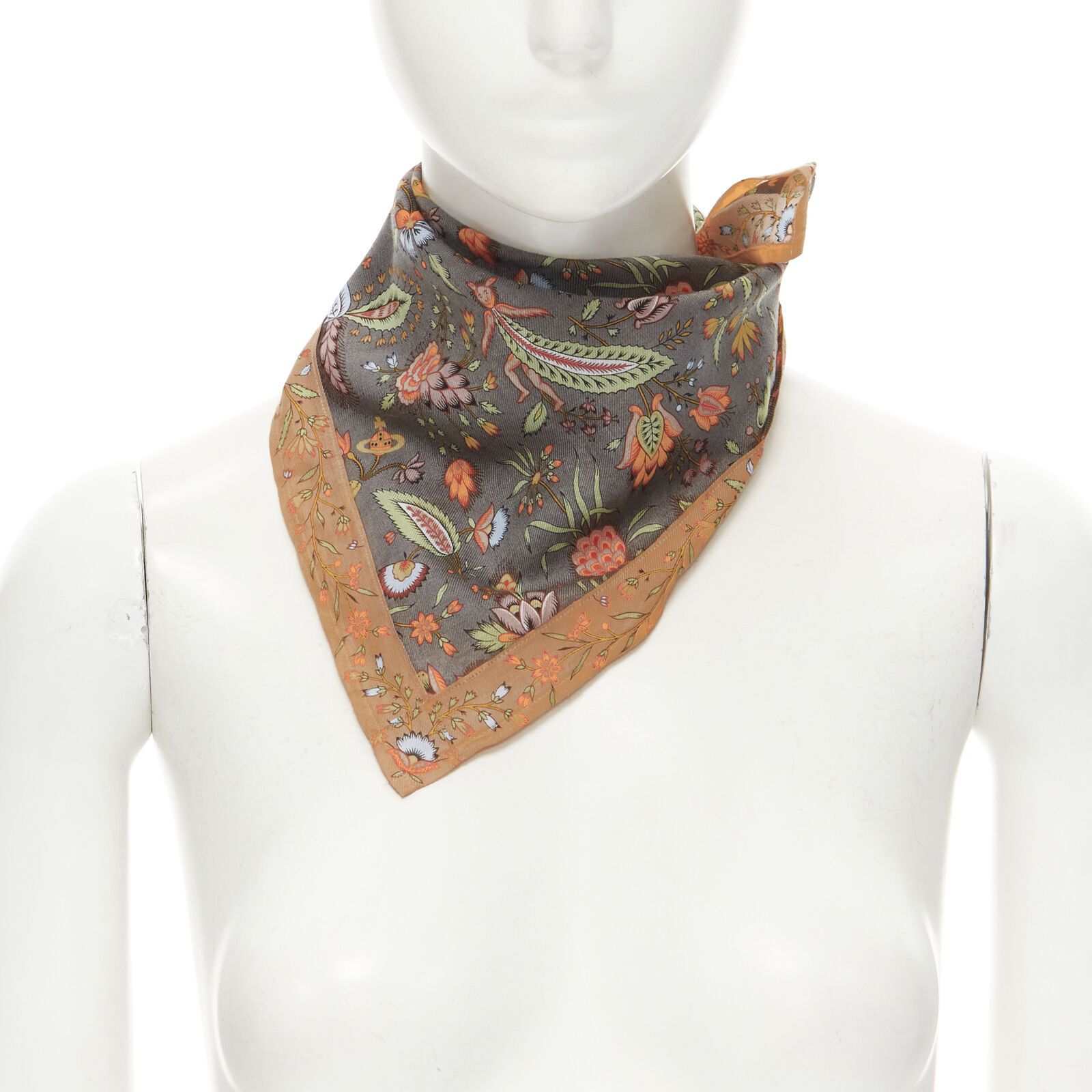 Vivienne Westwood VIVIENNE WESTWOOD orb logo mythical creatures floral handkerchief neckscarf Size ONE SIZE - 1 Thumbnail