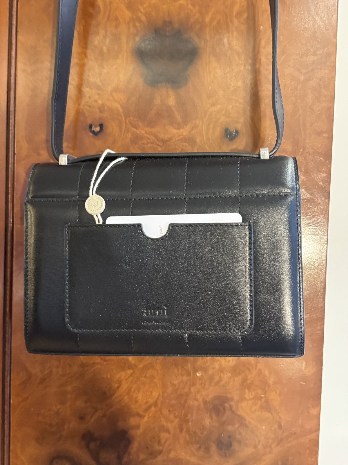AMI AMI Le Deja Vu Quilted Black Leather Luggage Bag with Tags Size ONE SIZE - 6 Thumbnail