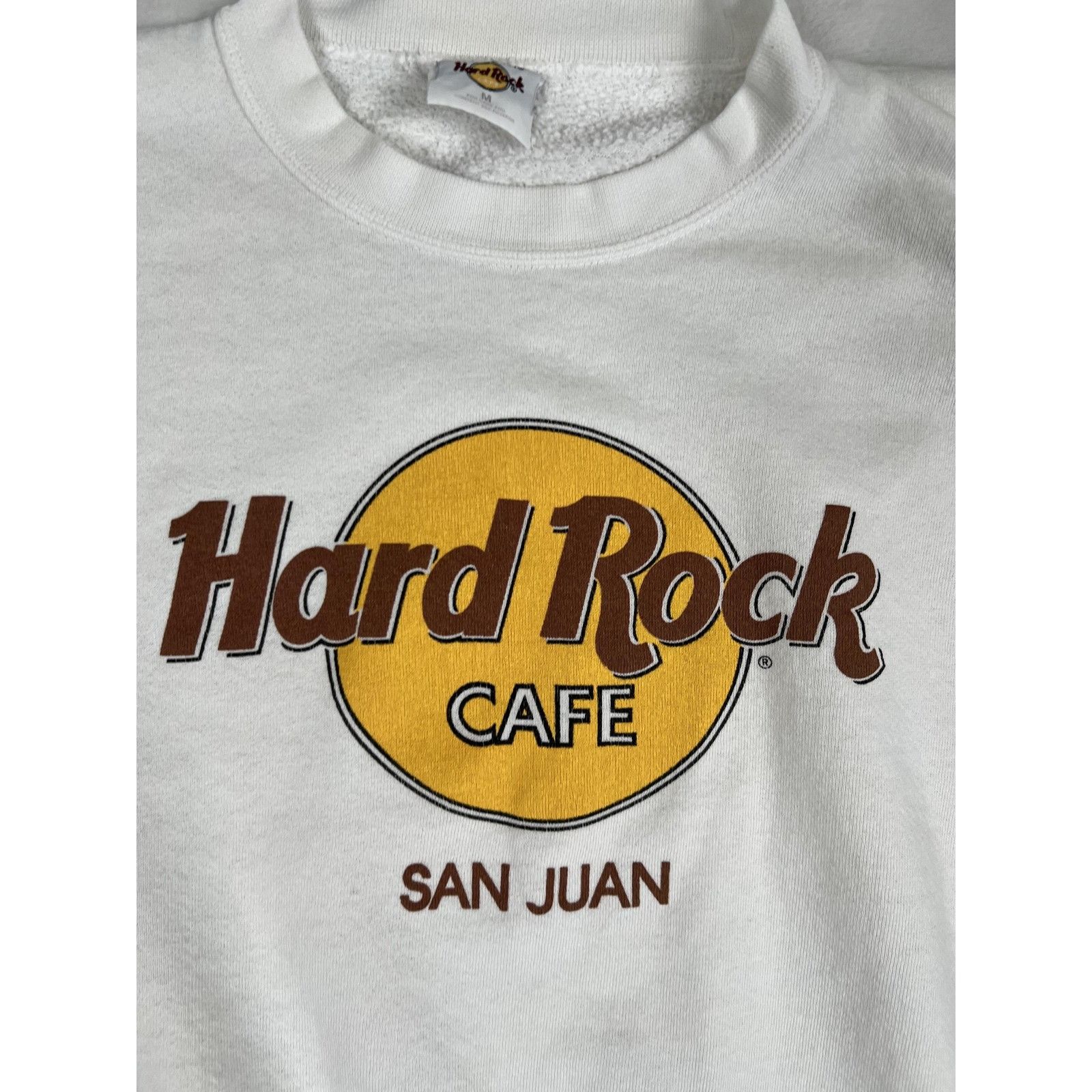 Hard Rock Cafe Vingtage Hard Rock Cafe San Juan Sweatshirt Mens Medium Whit Size US M / EU 48-50 / 2 - 2 Thumbnail