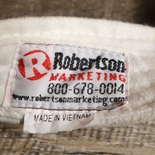 Vintage Robertson Baseball Hat Unisex Adults Adjustable Visor White Women Hat Size ONE SIZE - 6 Thumbnail