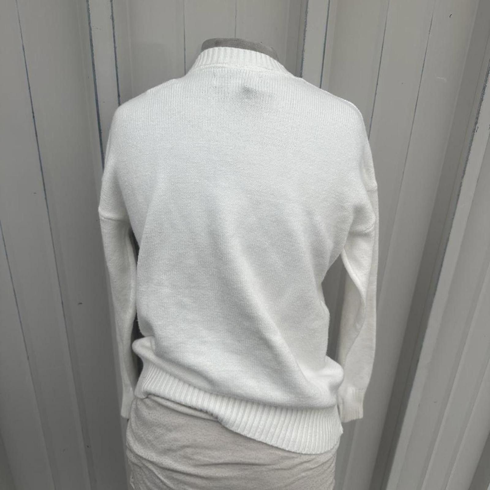 Other Rae Dunn white and blue sweater #cozy Size M / US 6-8 / IT 42-44 - 3 Thumbnail