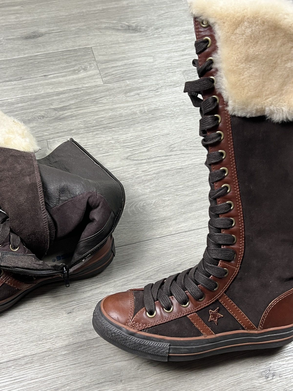 Converse Converse 2006 Star 70 Suede Leather Knee High Sneaker Boot Size US 8 / IT 38 - 13 Thumbnail
