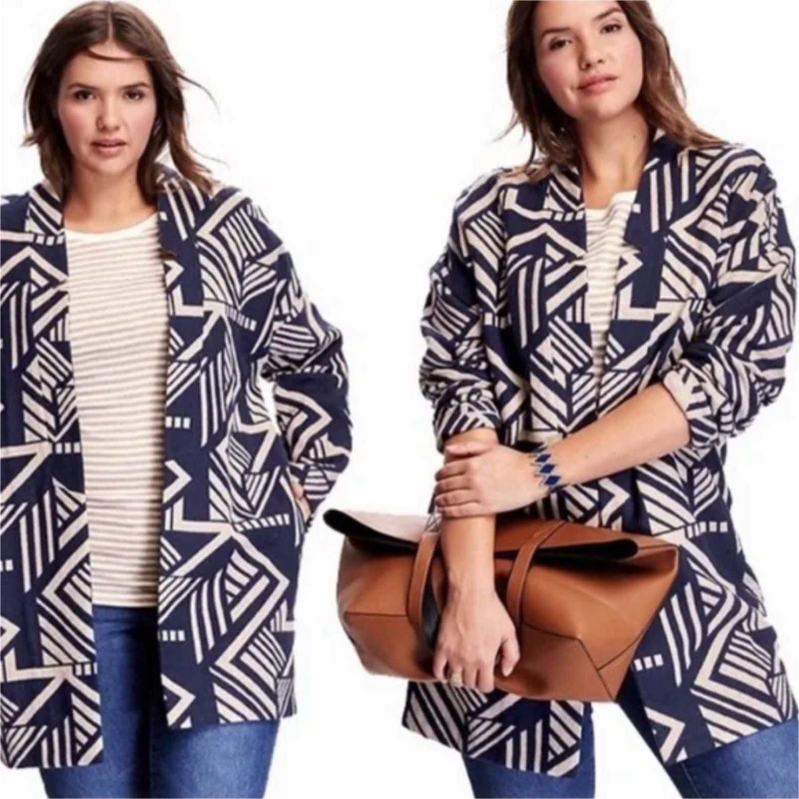 Old Navy Old Navy Open-Front Cardi-Coat | Navy Blue | M Tall Size M / US 6-8 / IT 42-44 - 1 Thumbnail