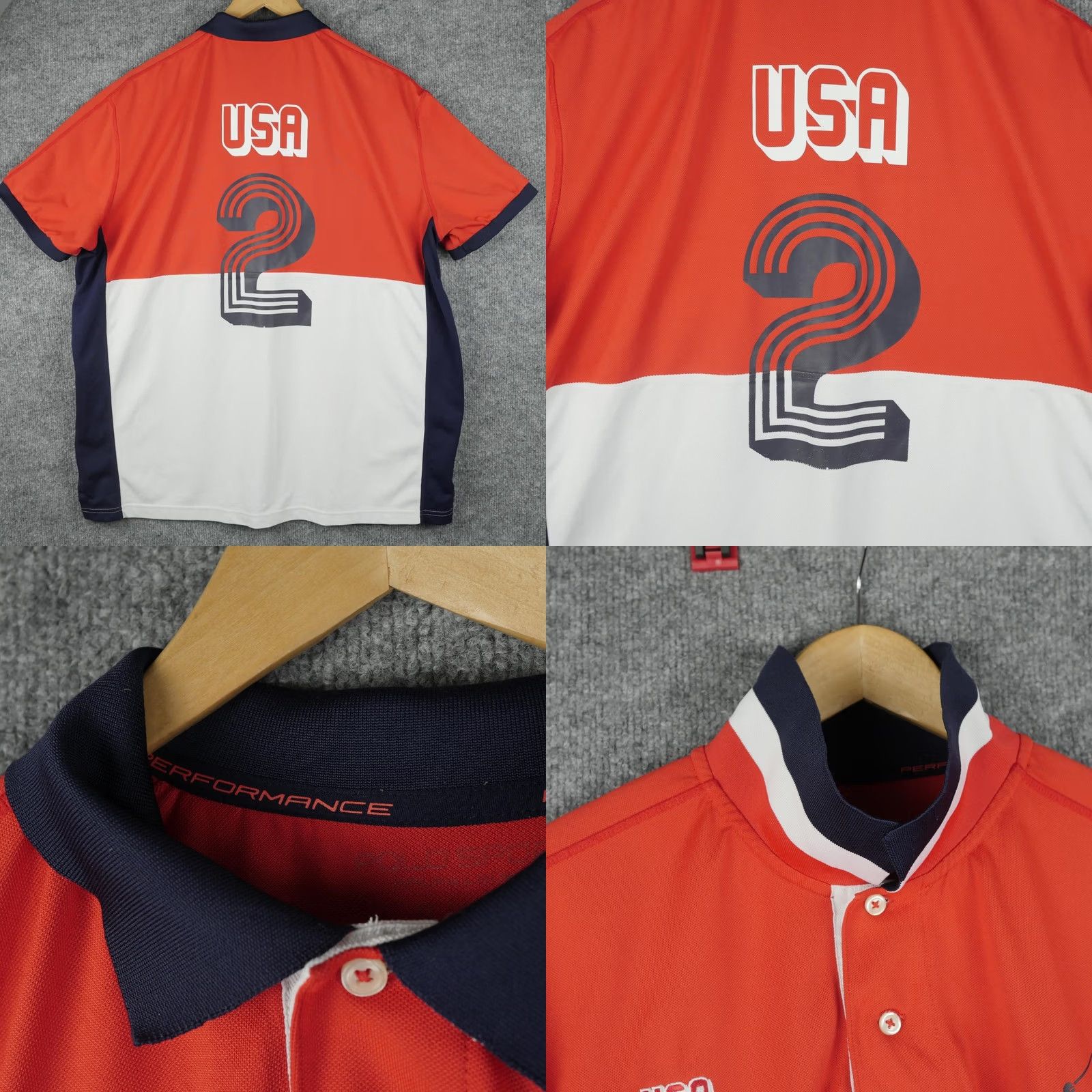 Polo Ralph Lauren Ralph Lauren Polo Shirt Mens XL USA Colorblock Performance Outdoors Polo Shirt Colorblock USA 2 Big Pony Embroidered Logo Size US XL / EU 56 / 4 - 8 Thumbnail