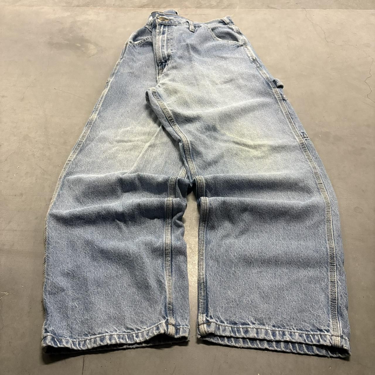 Vintage Crazy Vintage Y2K/2000s Super Baggy Light Blue Wash Carpenter Workwear RK Brand Denim Jeans! Size US 36 / EU 52 - 1 Thumbnail