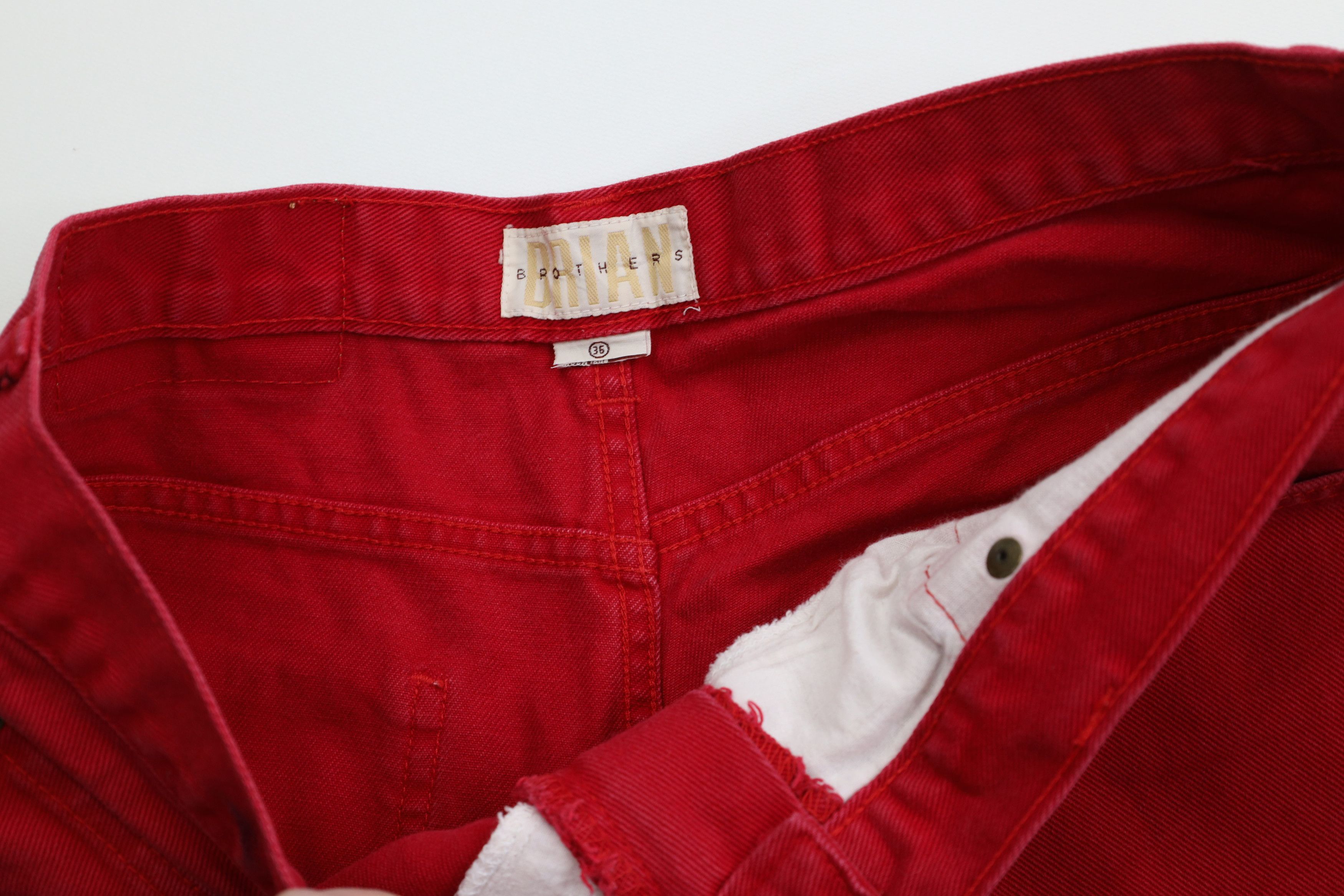 Vintage Vintage 90s Streetwear Baggy Wide Leg Skateboard Jeans Red Size US 36 / EU 52 - 10 Thumbnail