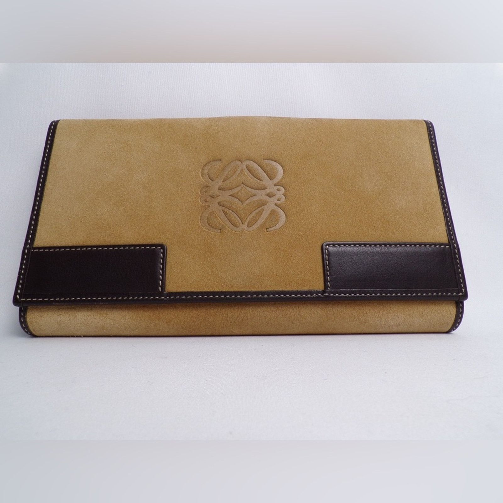 Loewe Loewe Tan Suede Brown leather wallet Size ONE SIZE - 2 Thumbnail