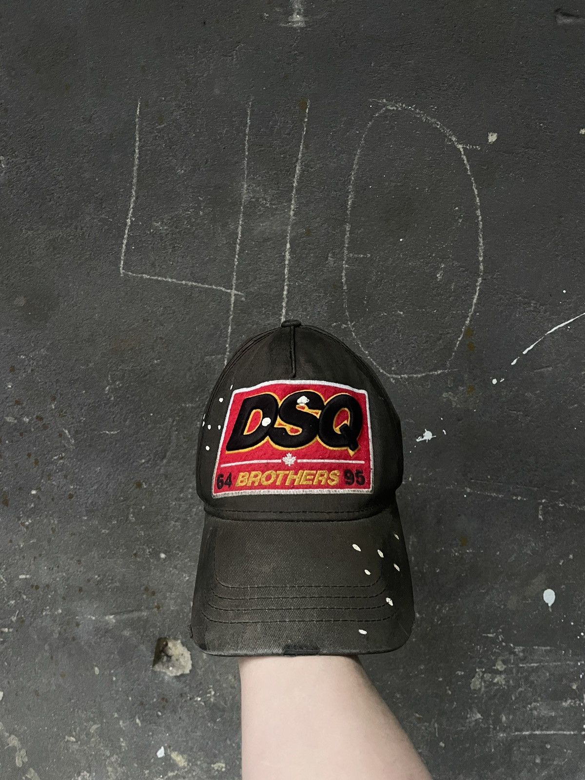 Dsquared2 Dsquared2 “64BROTHERS95” Brown Cap Fade Wax Distressed Hat Size ONE SIZE - 1 Thumbnail