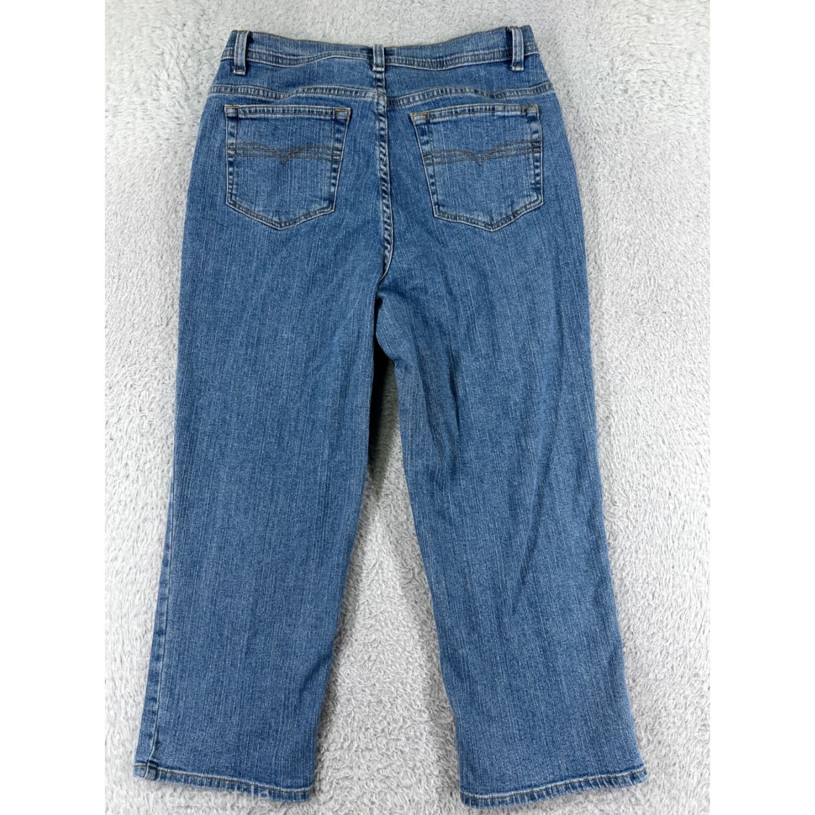 Vintage D&Co Jeans Womens 8 Capri Low Rise Blue Denim Medium Wash Cotton Blend 5-Pocket Size 30" / US 8 / IT 44 - 2 Thumbnail