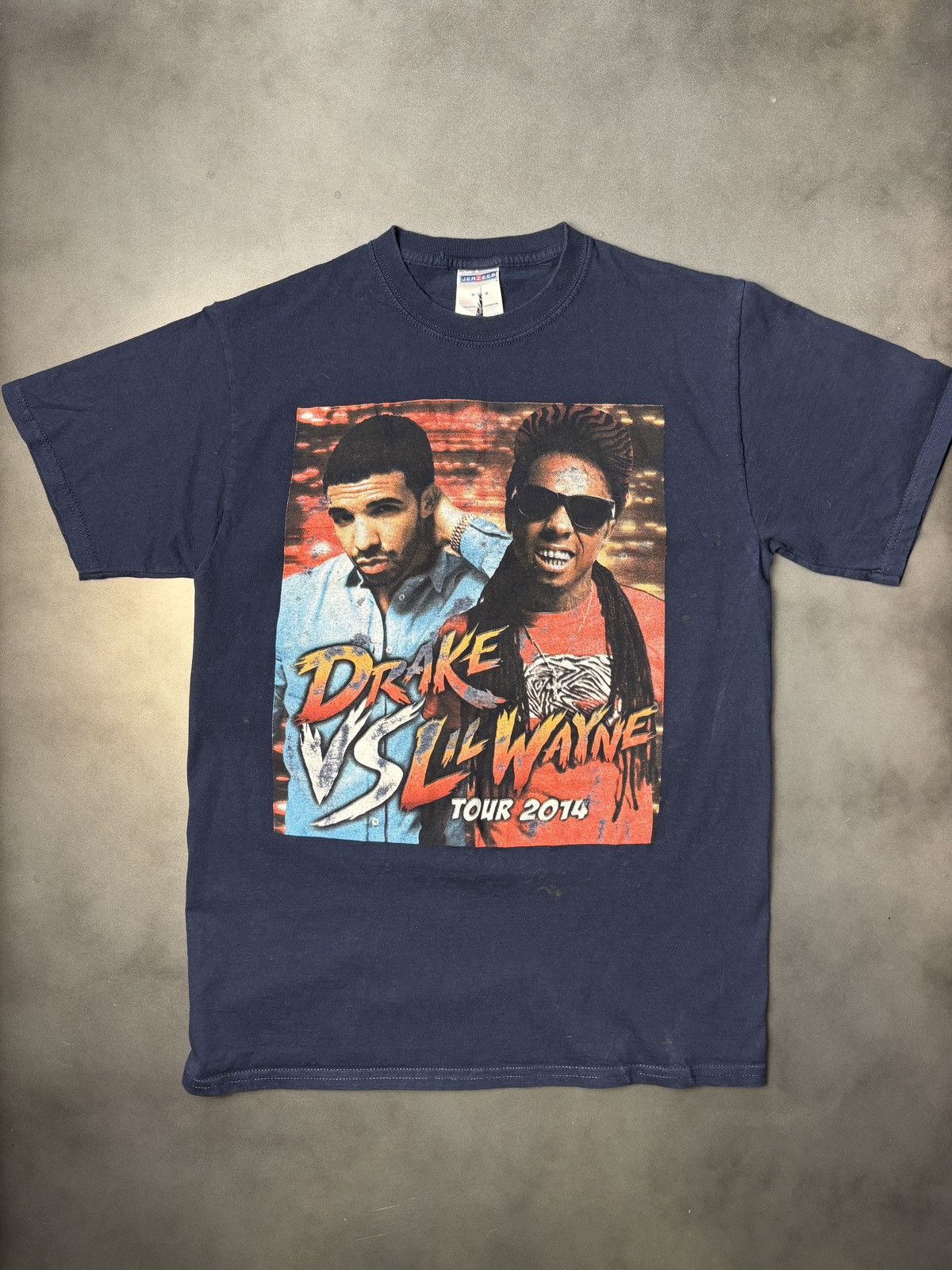 Rap Tees 2014 Drake vs Lil Wayne Tour Tee Shirt Bootleg Parking Lot Size US M / EU 48-50 / 2 - 1 Thumbnail