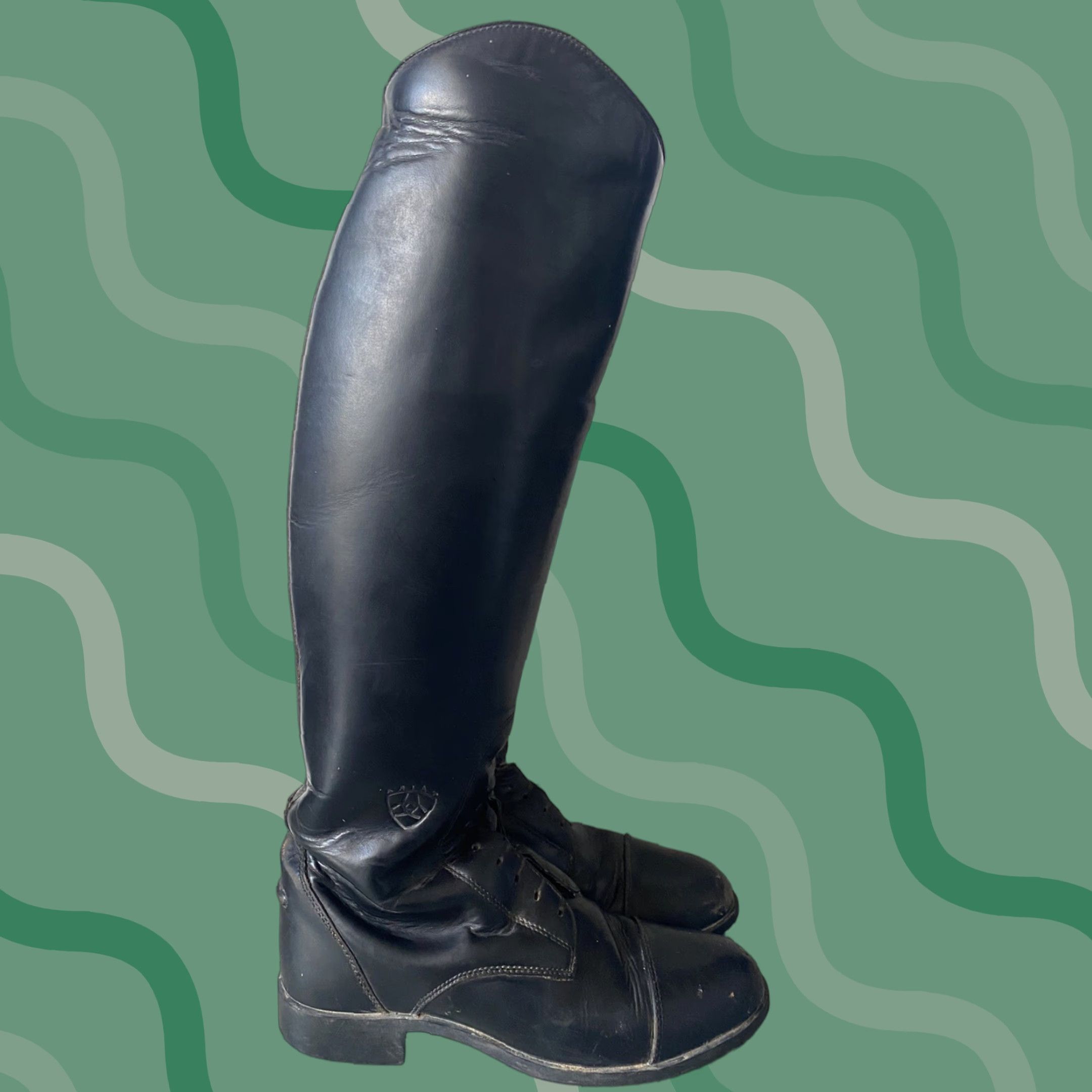 Ariat Ariat 55101 Women Leather Black Riding Boot Knee High Size 6 Boots Womens Size US 6 / IT 36 - 1 Thumbnail