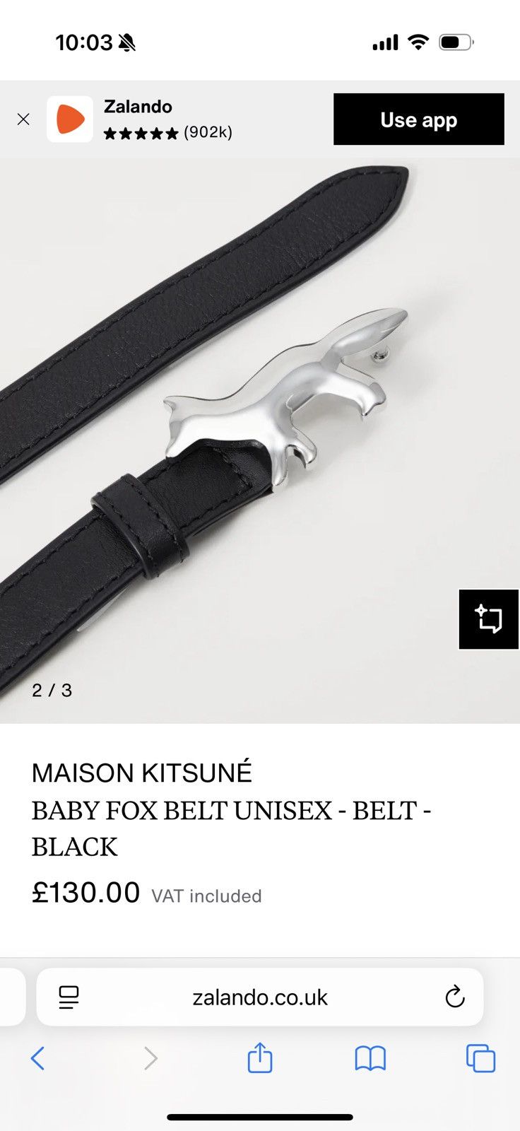 Maison Kitsune Maison kitsune silver fox belt Size ONE SIZE - 8 Thumbnail