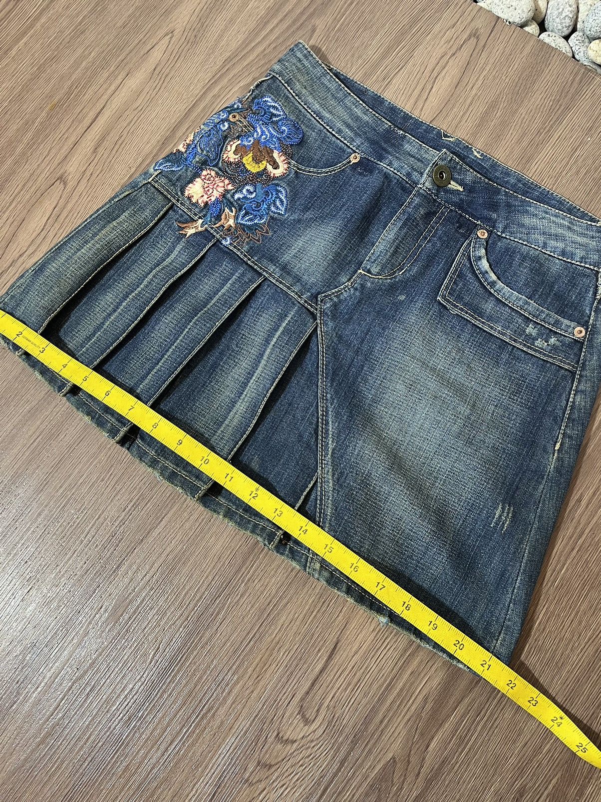 Beauty Beast × Jimi Hendrix Basic House Y2K Hendrix Woodstock Emboirdery Mini Skirt Size 30" / US 8 / IT 44 - 11 Thumbnail