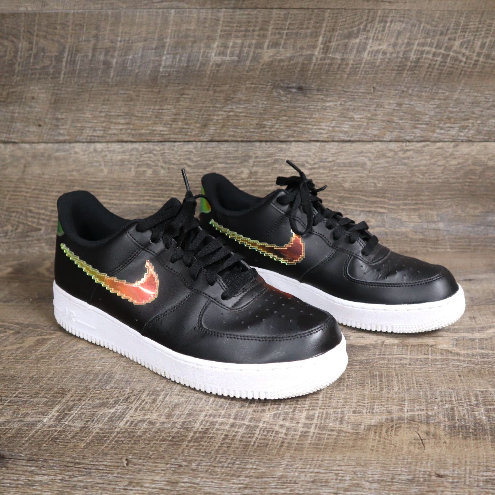Nike Nike Air Force 1 ’07 Low Black Iridescent Pixel CV1699-002 Men’s Size 10.5 Shoes Size US 11 / EU 44 - 2 Thumbnail