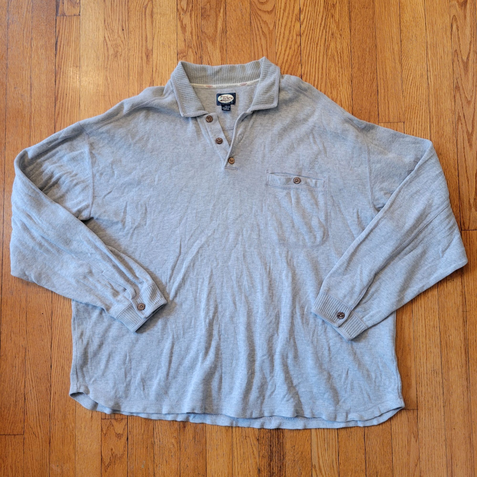 Tommy Bahama Tommy Bahama XXL Gray Sweater Polo Cotton Knit Size US XXL / EU 58 / 5 - 1 Thumbnail