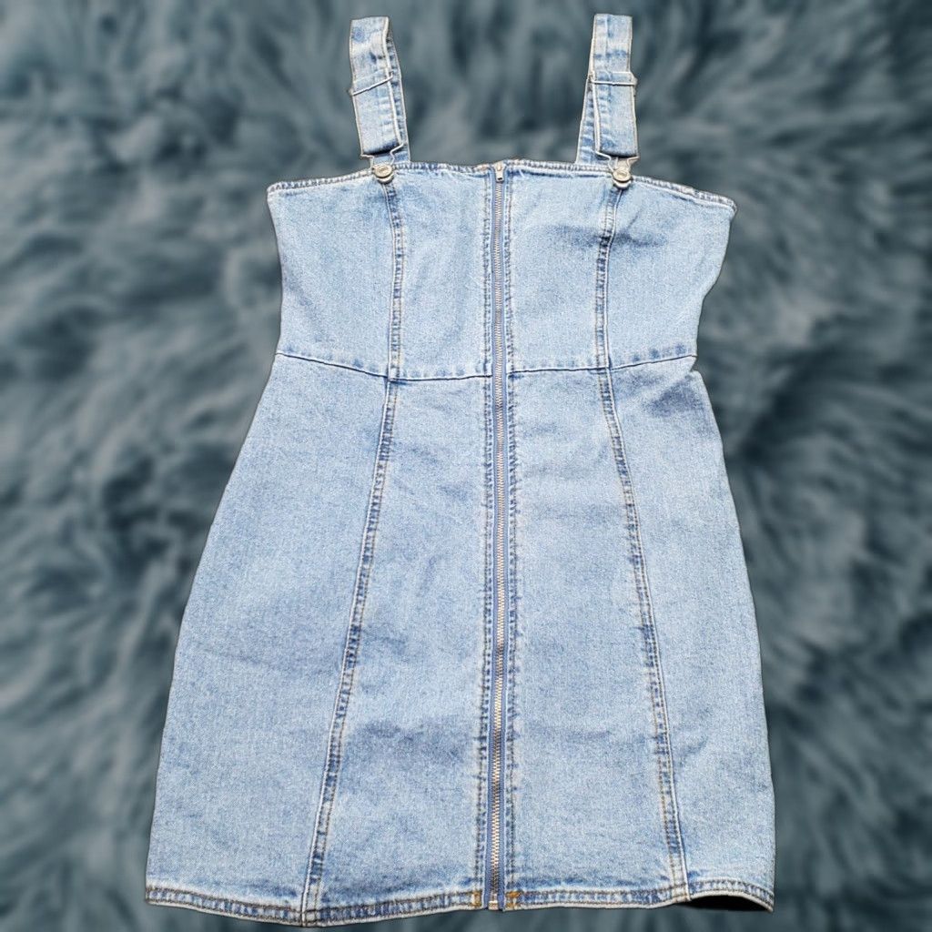 forever 21 blue daisy dress Forever 21+ Light Blue Daisy Body Con Dress 1X 90's Style Plus Size Stretch