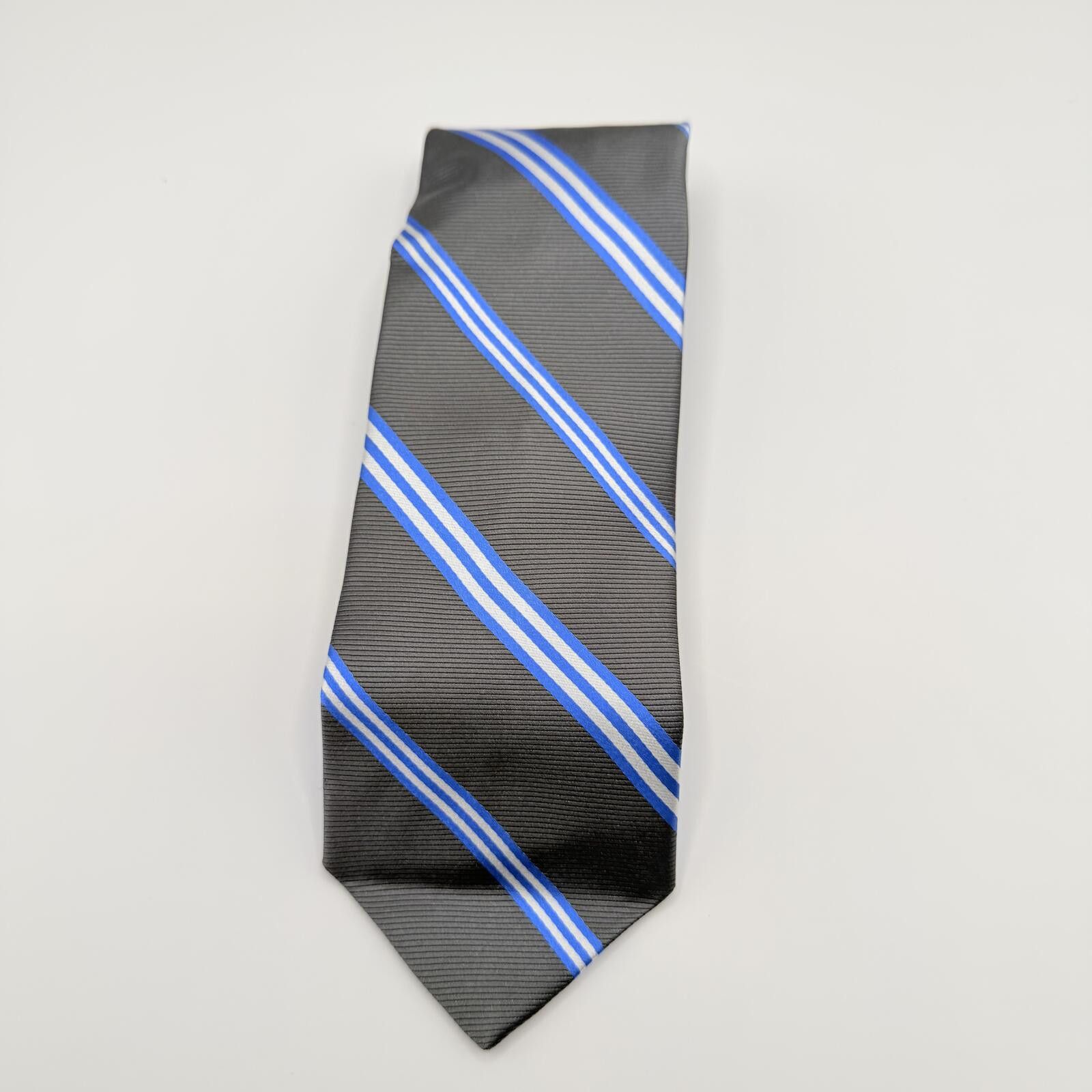 Brooks Brothers Brooks Brothers Tie Men's Blue Silver Stripe 100% Silk Size ONE SIZE - 2 Thumbnail