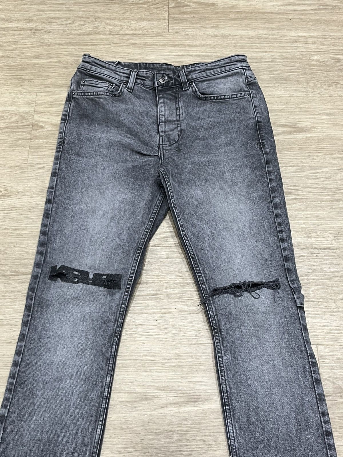Ksubi Ksubi Jeans Chitch Black Washed Denim Jeans Distressed 29x32 Size US 29 - 1 Thumbnail