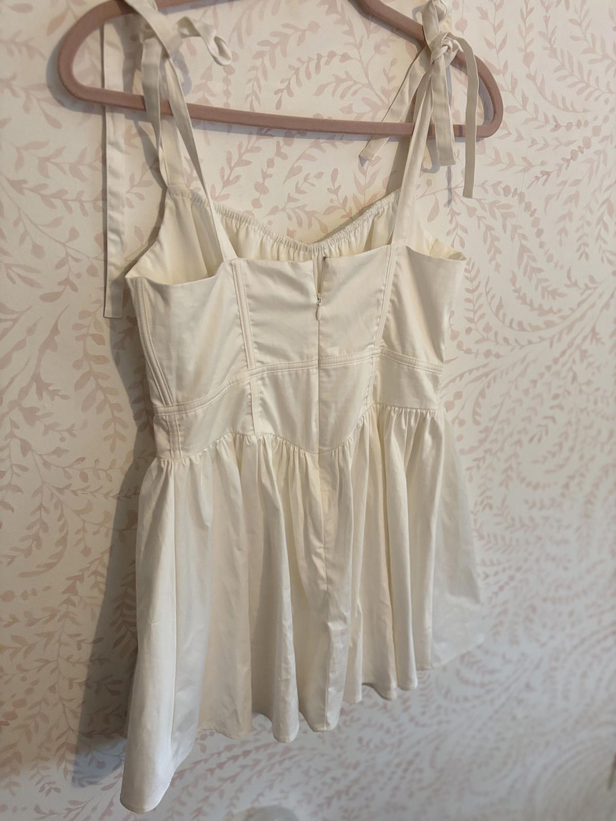 Designer NWOT For Love and Lemons White Corset Peasent Dress Size M / US 6-8 / IT 42-44 - 4 Thumbnail